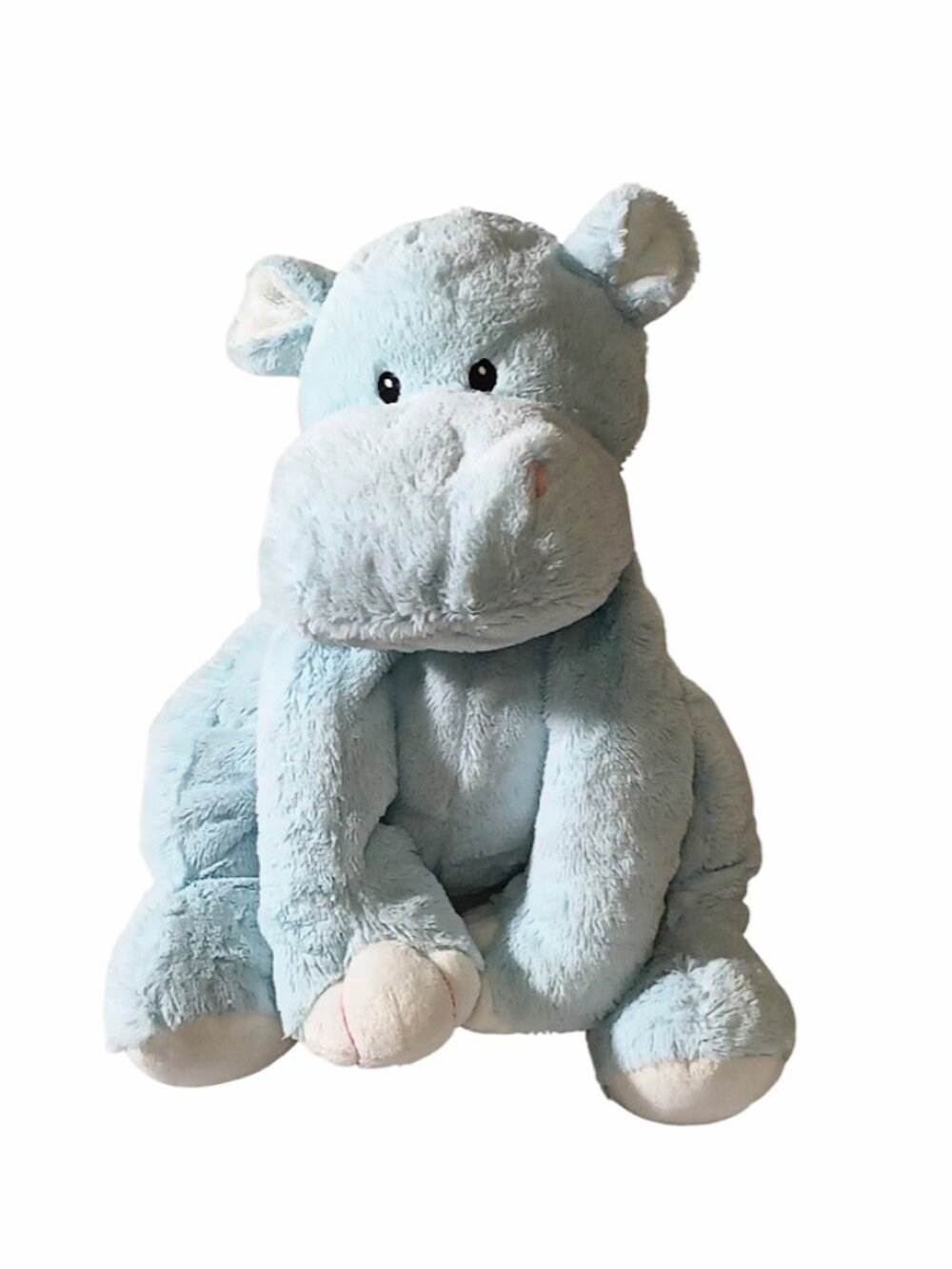 2010 Toys R Us Blue Hippo Hippopotamus Lovey Stuffed Plush Toy 11"